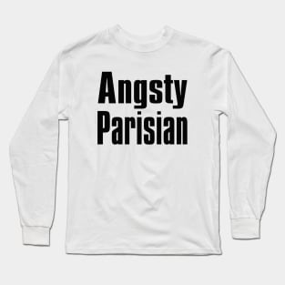 Angsy Parisian - Black Long Sleeve T-Shirt